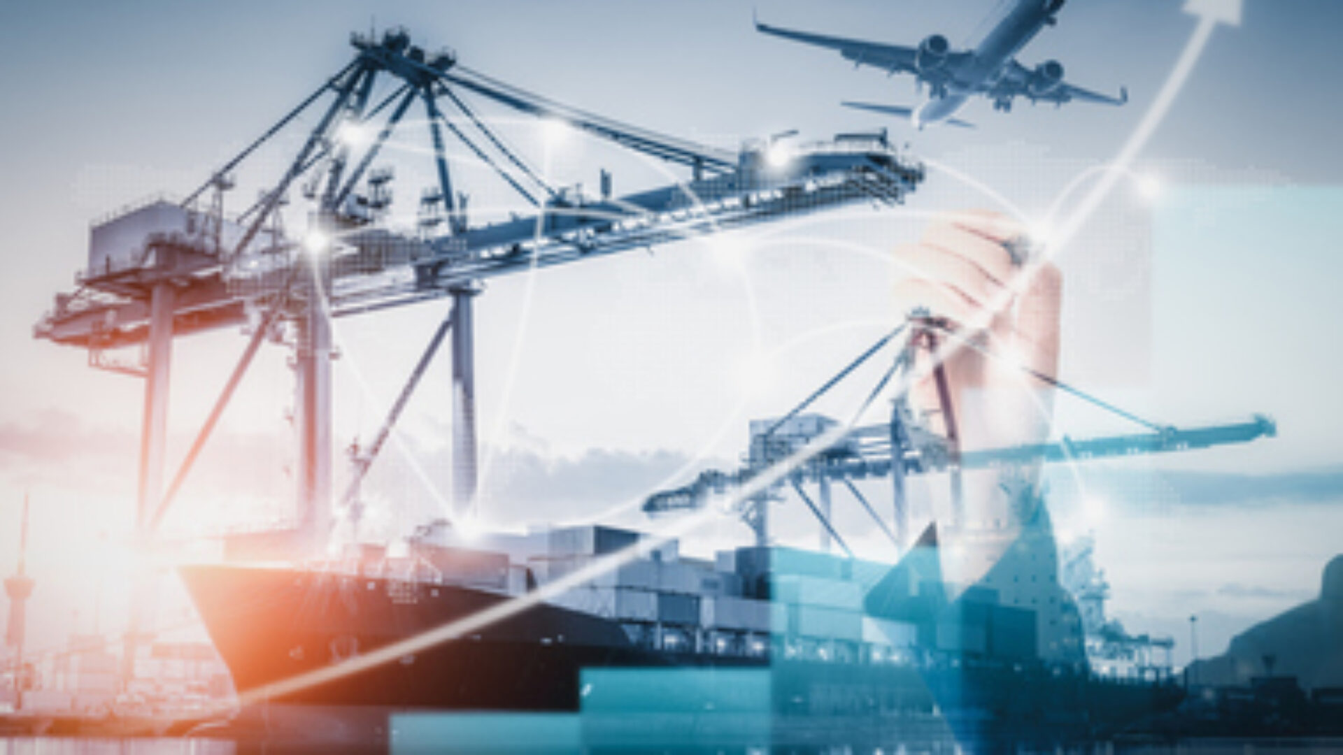 Business Logistic Transportation Container Shipping Terminal Loading Dock, Containers Import and Export of Freighter Transport Industrial. Maritime Port Shipment Cargo Shipyard of Logistics Industry