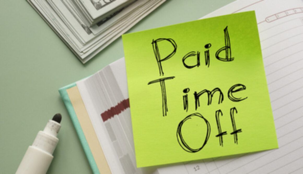 Paid Time Off is shown on the photo using the text