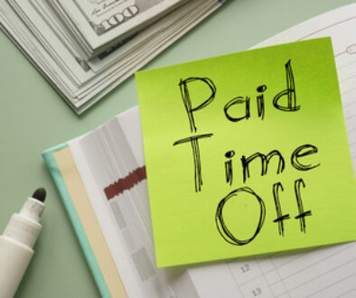 Paid Time Off is shown on the photo using the text