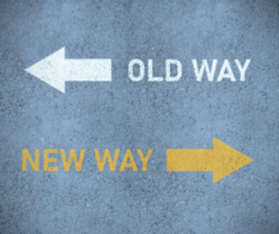 Old way or new way (in yellow) roadmarking