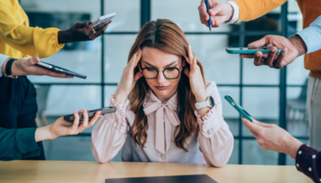 Mental burnout of excessive work.