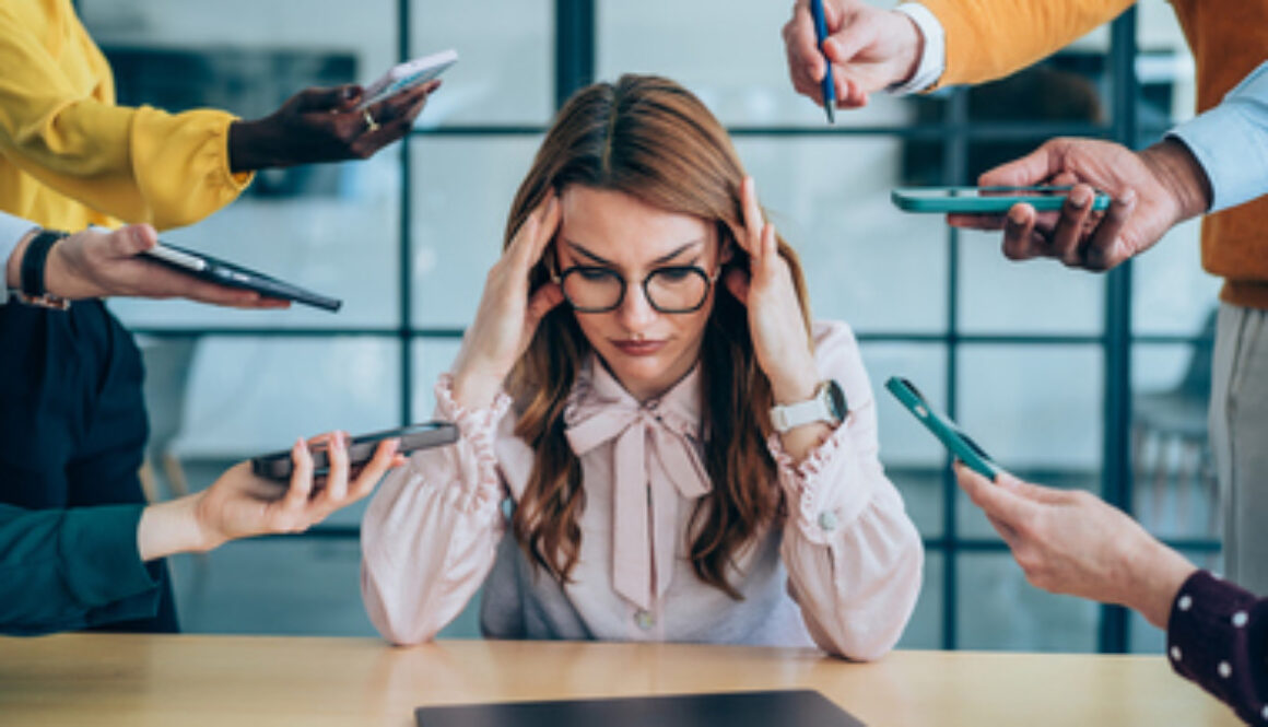 Mental burnout of excessive work.