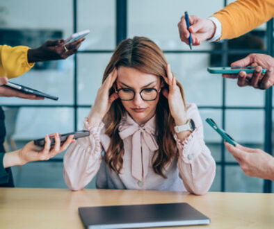 Mental burnout of excessive work.