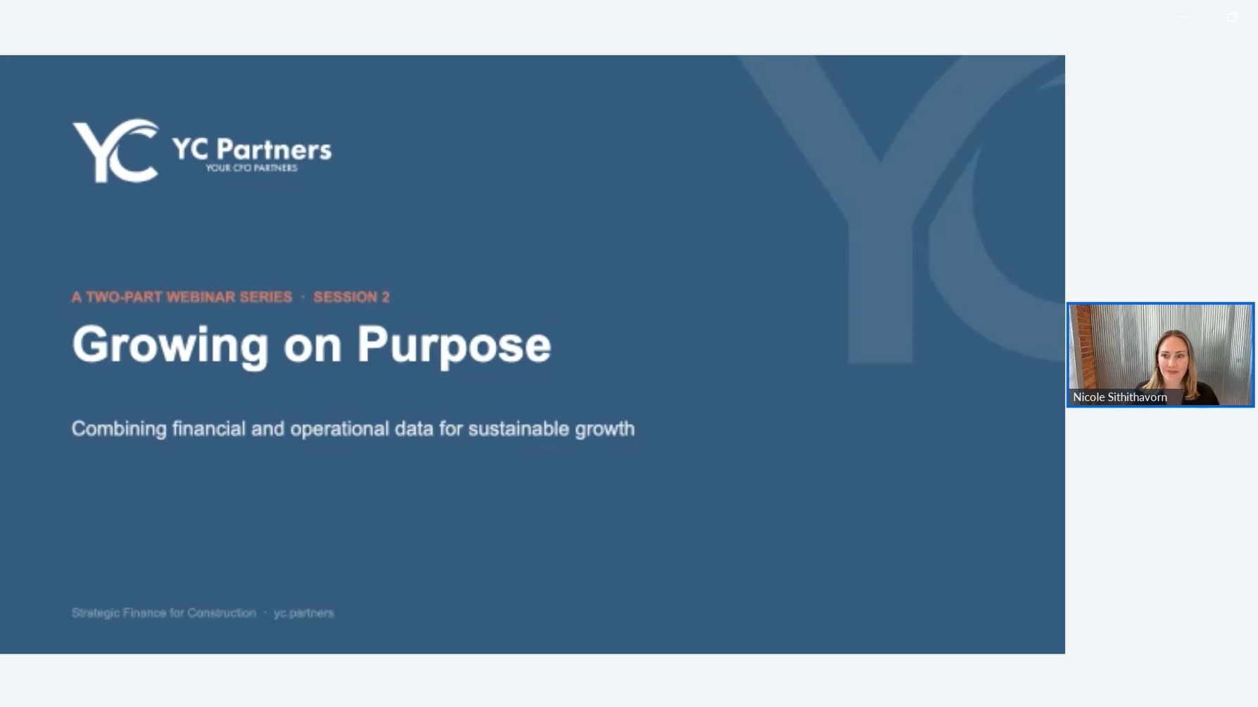 Strategic Finance for Construction - Session 2 — Growing on Purpose
